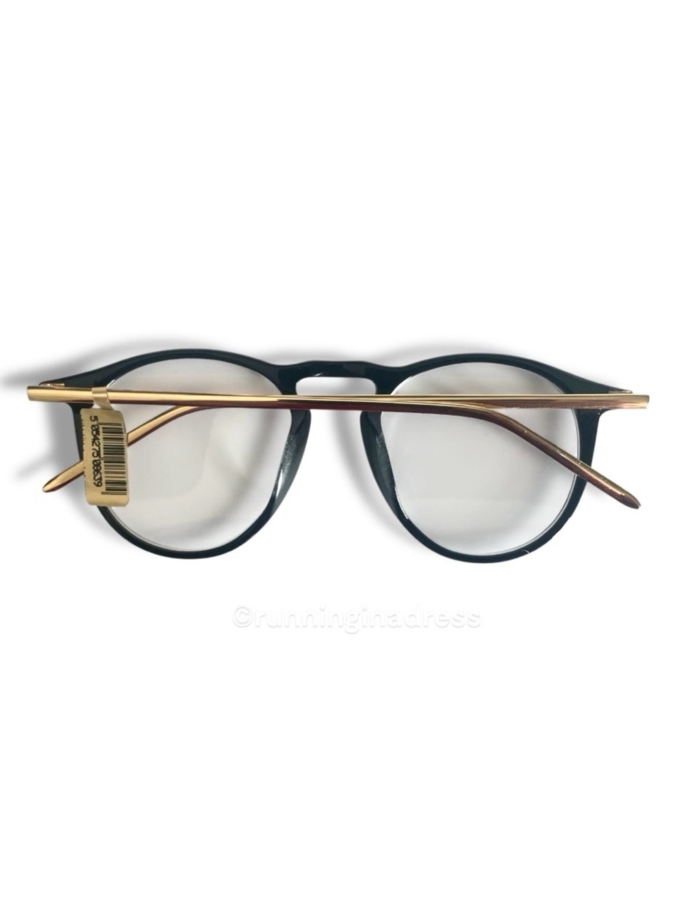 LINDA FARROW Luxury Black Gold Oval Optical Glasses Frame LFL608 C1 NWT - Picture 12 of 14